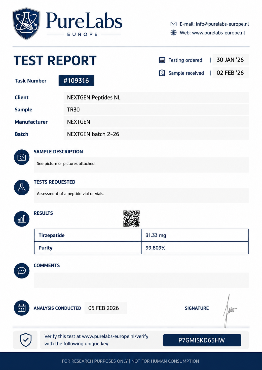 Retatrutide extern laboratoriumrapport